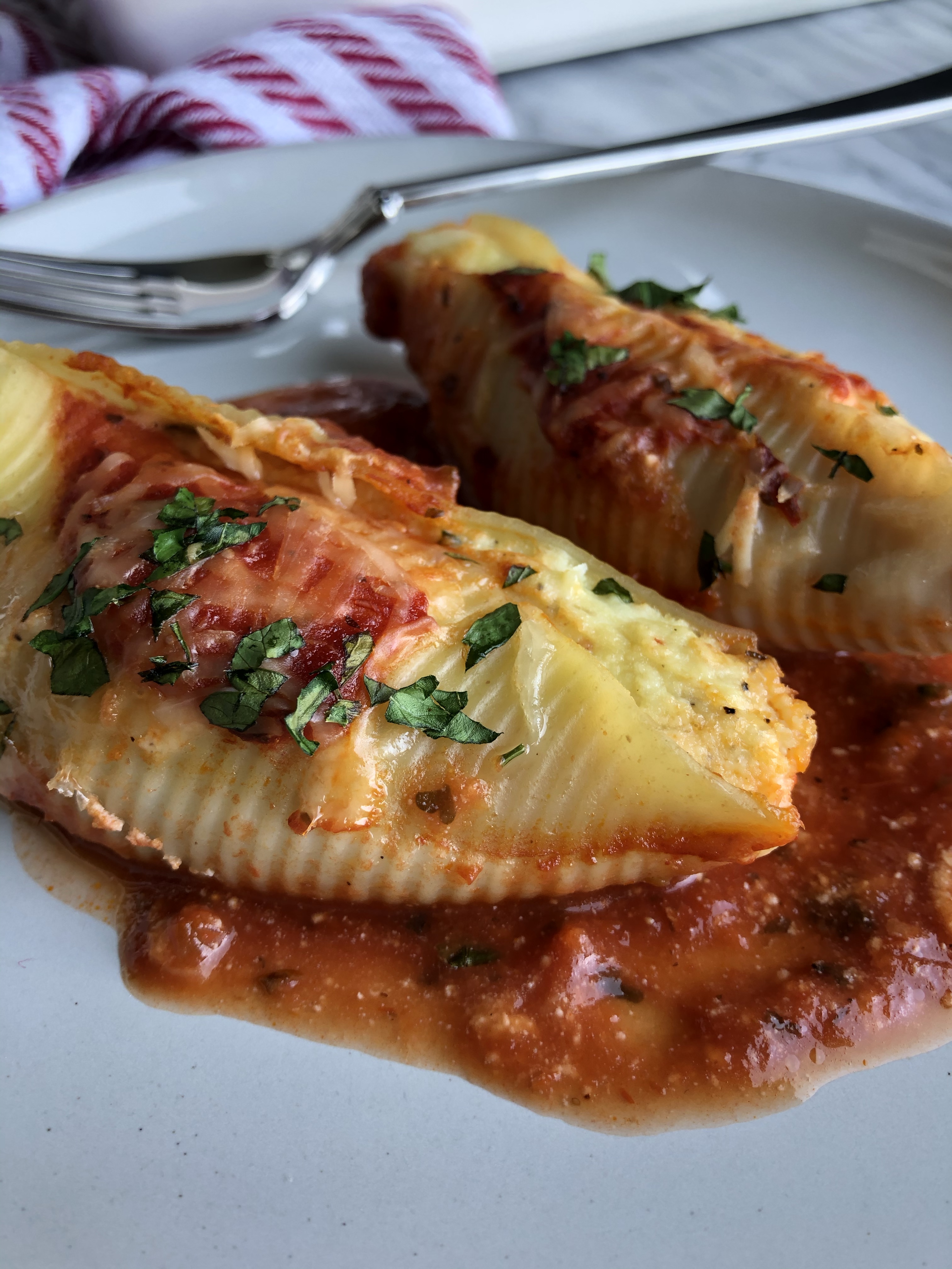 Ricotta Stuffed Shells Sconce Scone Italian