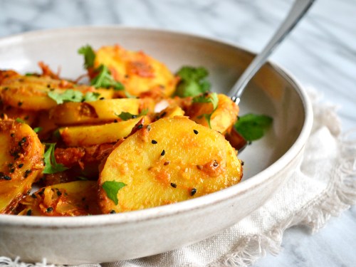 Aloo ki Bhujia (Potato Curry) Sconce Scone Gluten Free Vegan